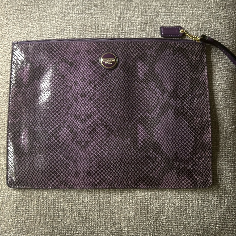 Coach evening bag. Like New! Beautiful purple clutch